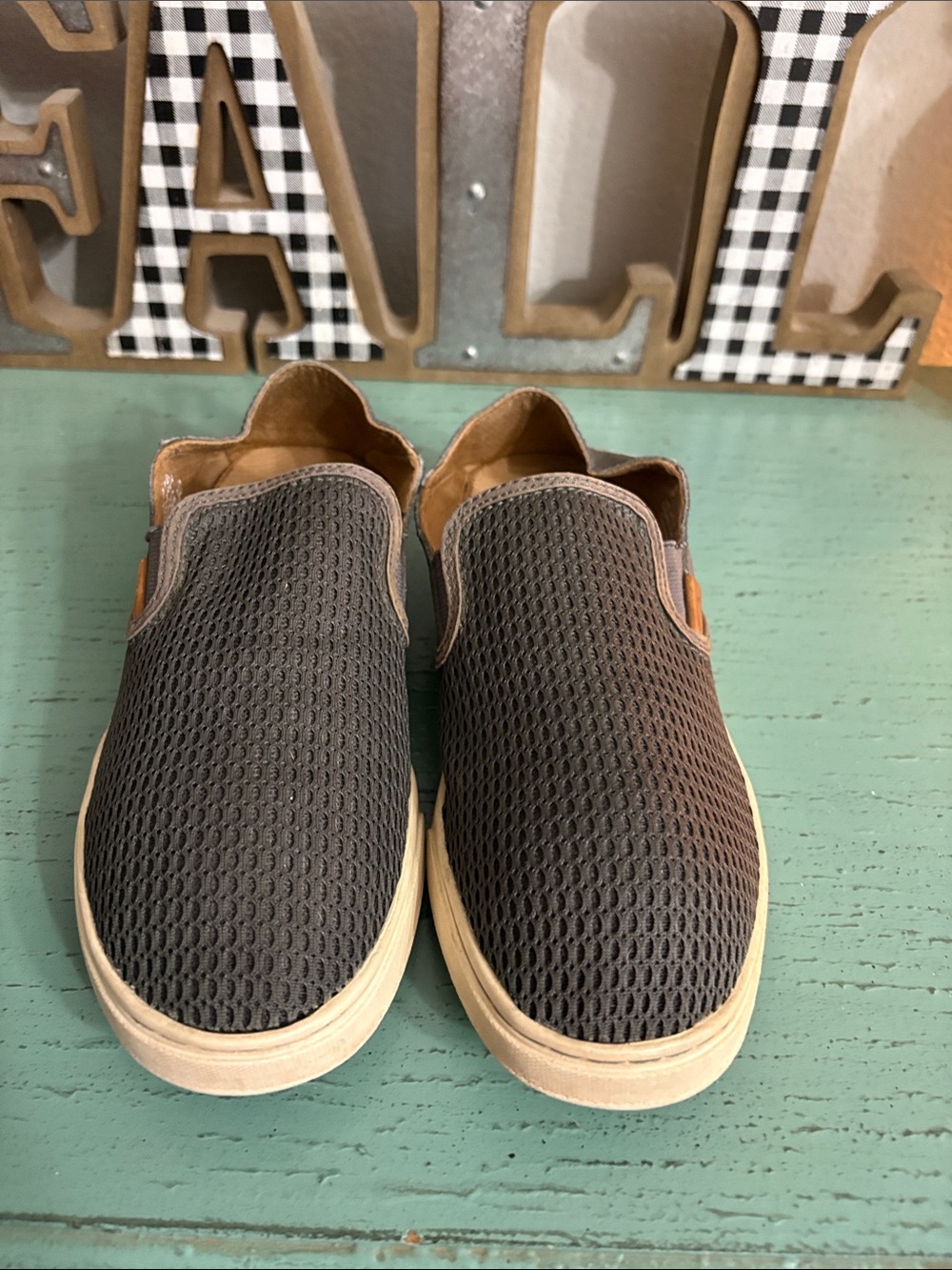 Wos Slip-On Casual Mesh Olukai Sneakers - Gray